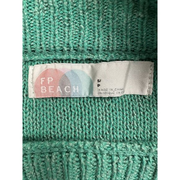Free People‎ Beach Sweater Knit S Boxy Fit Pullover Coastal Grandma Aesthetic - Picture 4 of 8